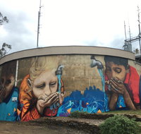 Willans Hill Water Tower Mural - Tourism Gold Coast