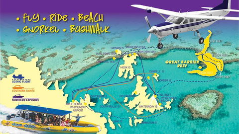 Scenic Flight - Great Barrier Reef, Heart Reef, Whitehaven Beach & Hill Inlet! - Tourism Gold Coast 0